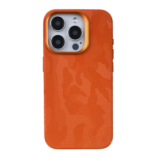Camouflage leather phone case